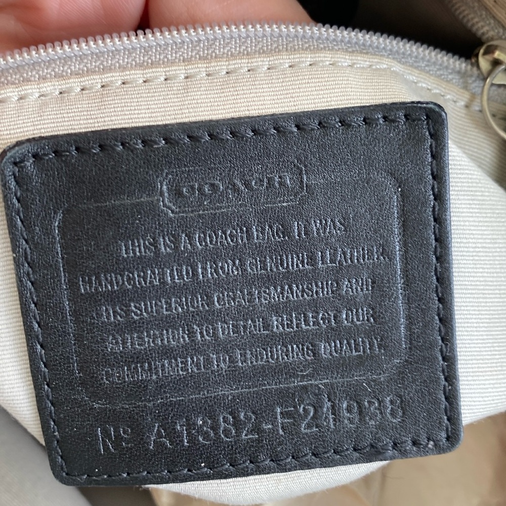 Coach 21938 Signature "C" Perforated Leather Handbag. - Picture 13 of 17